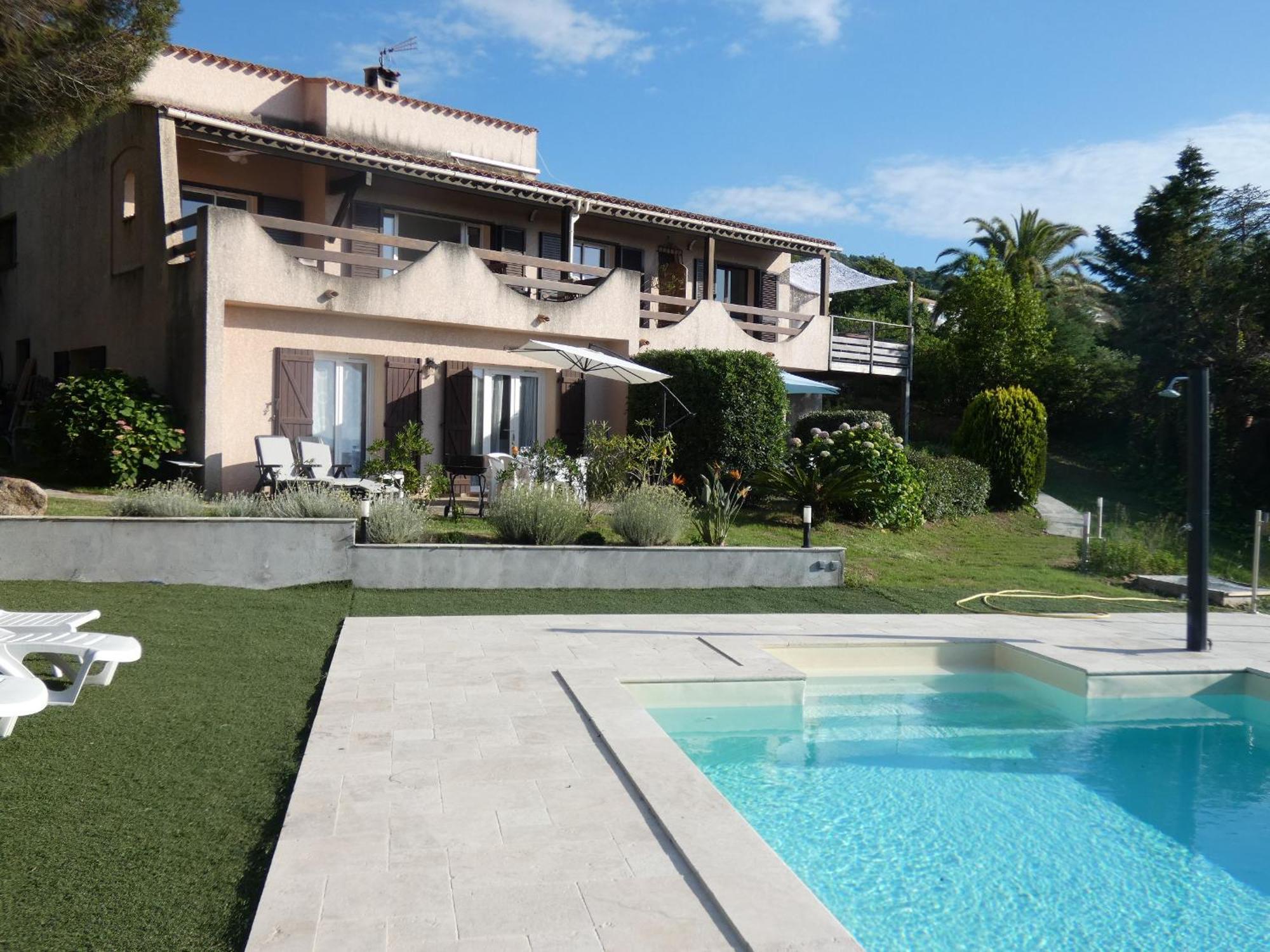 Corsicadream Arone Superbe Appartement Dans Villa, Vue Panoramique Mer, Piscine, Proche Porticcio Pietrosella Esterno foto